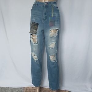 Elite Jeans Womens  High Rise Mom Relaxed Fit Size 13/31‎